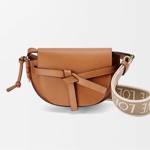 LOEWE- Mini Gate Dual bag in soft calfskin and jacquard